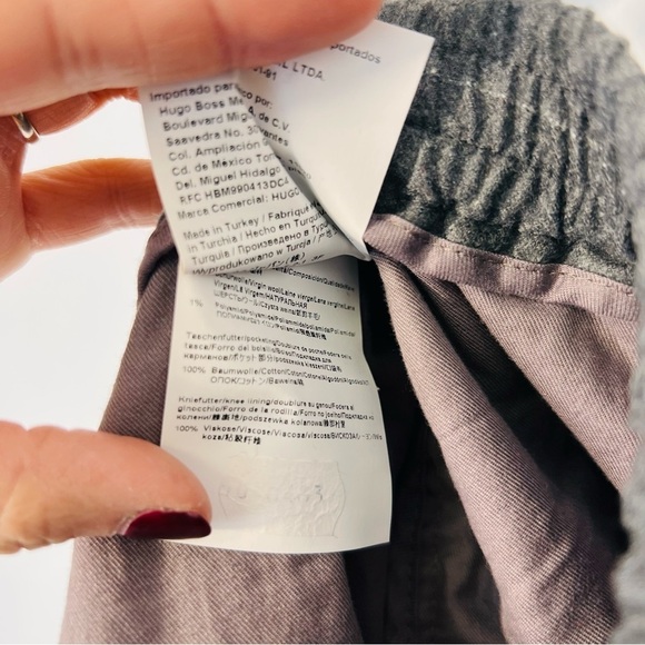 Hugo Boss Men's "Banks4" Wool Gray Striped Pants US 30R - Picture 10 of 13